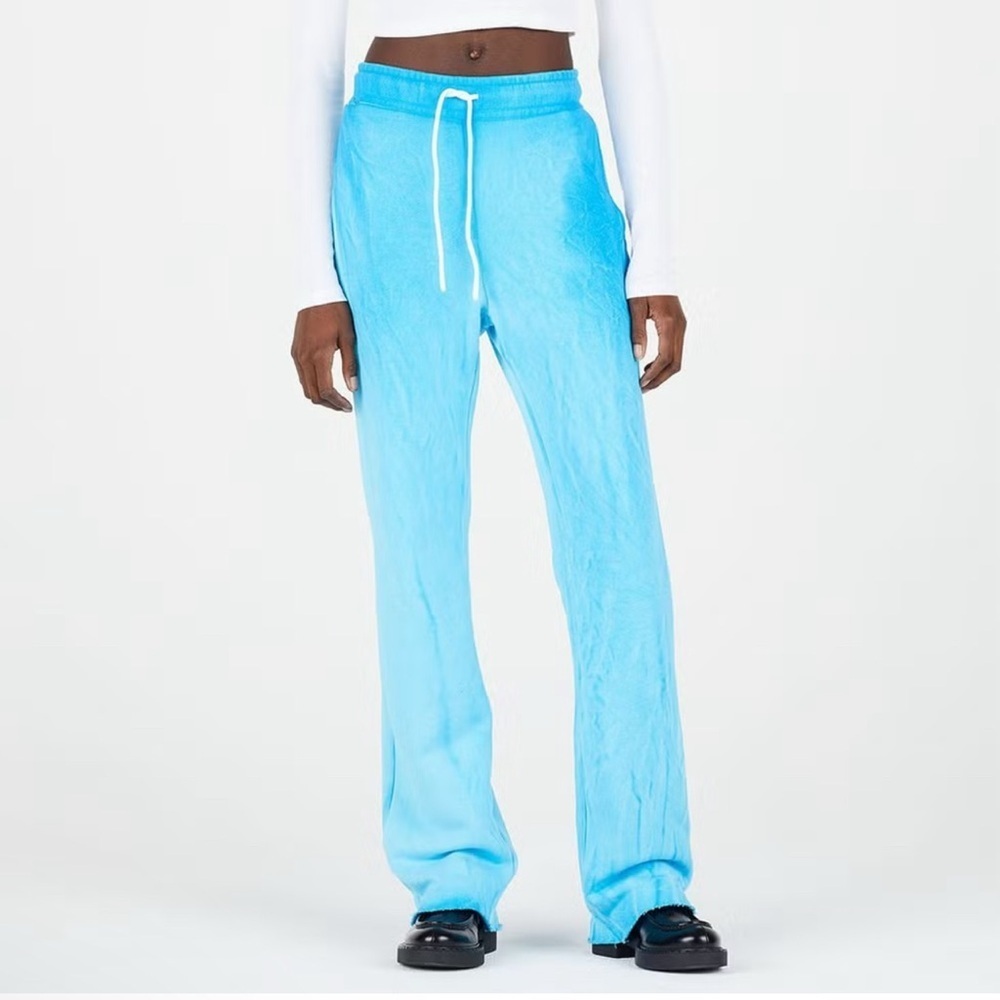 NWT Cotton Citizen 100% Cotton Vintage Blue Ombré Brooklyn Wideleg Sweatpants